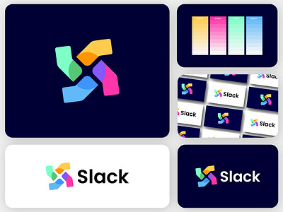 Slack - Logo redesign app brand maker branding creative logo data graphic design icon identity logo logo design logo designer logo maker logo redesign logotype mark media messaging monogram slack software