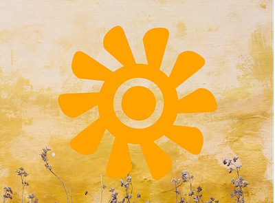 Sun Logo dial ecology eye minimal orange radiate rotate sol sun sundial sunshine sustainability yellow