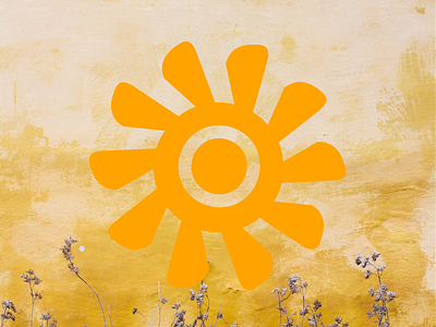 Sun Logo dial ecology eye minimal orange radiate rotate sol sun sundial sunshine sustainability yellow