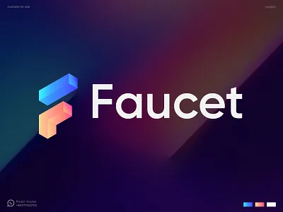 Faucet blockchain logo block blockchain blockchain logo brand identity branding company crypto crypto currency crypto logo f letter logo ffinancial logo financial fintech financial fintech logo investment logo logo designer modern logo startup logo trading