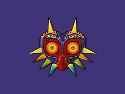 Majora's Mask illustration link majora mask nintendo vector vector art vector illustration zelda