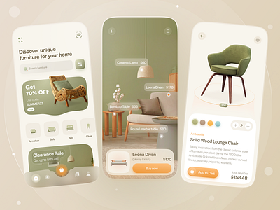 Modern furniture e-commerce app design app app design design ecommerce ecommerce app ecommerce design furniture furniture app furniture design furniture store interior mobile app product design shopping ui uiux ux visual identity