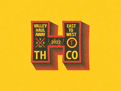 VHA BIG H. brand design illustration logo texture vintage