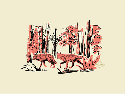 Keep Nature Wild conservation design hand drawn illustration illustrator lettering outdoors retro vintage wolf wolves woods