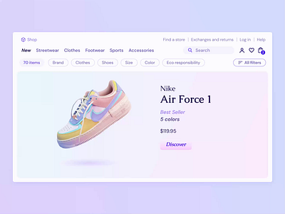 Store Concept Website design landing page nike nike shoes product shoes shop sneakers store ui ux web web page