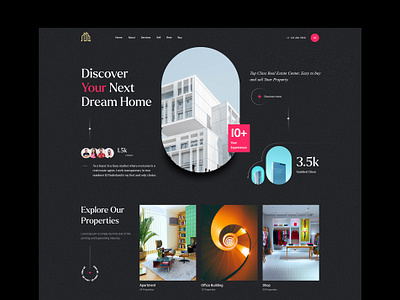 Real Estate Landing UI graphic design illustration motion graphics ui vector