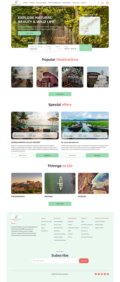 Landing Page - Tourism design designer designidea landing page tourism ui uiux uiux design websitedesign wepage