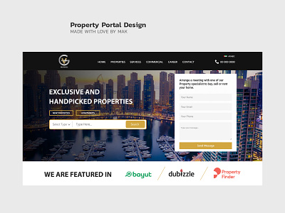 Property Rental Quick Contact Landing Page graphic design ui vector