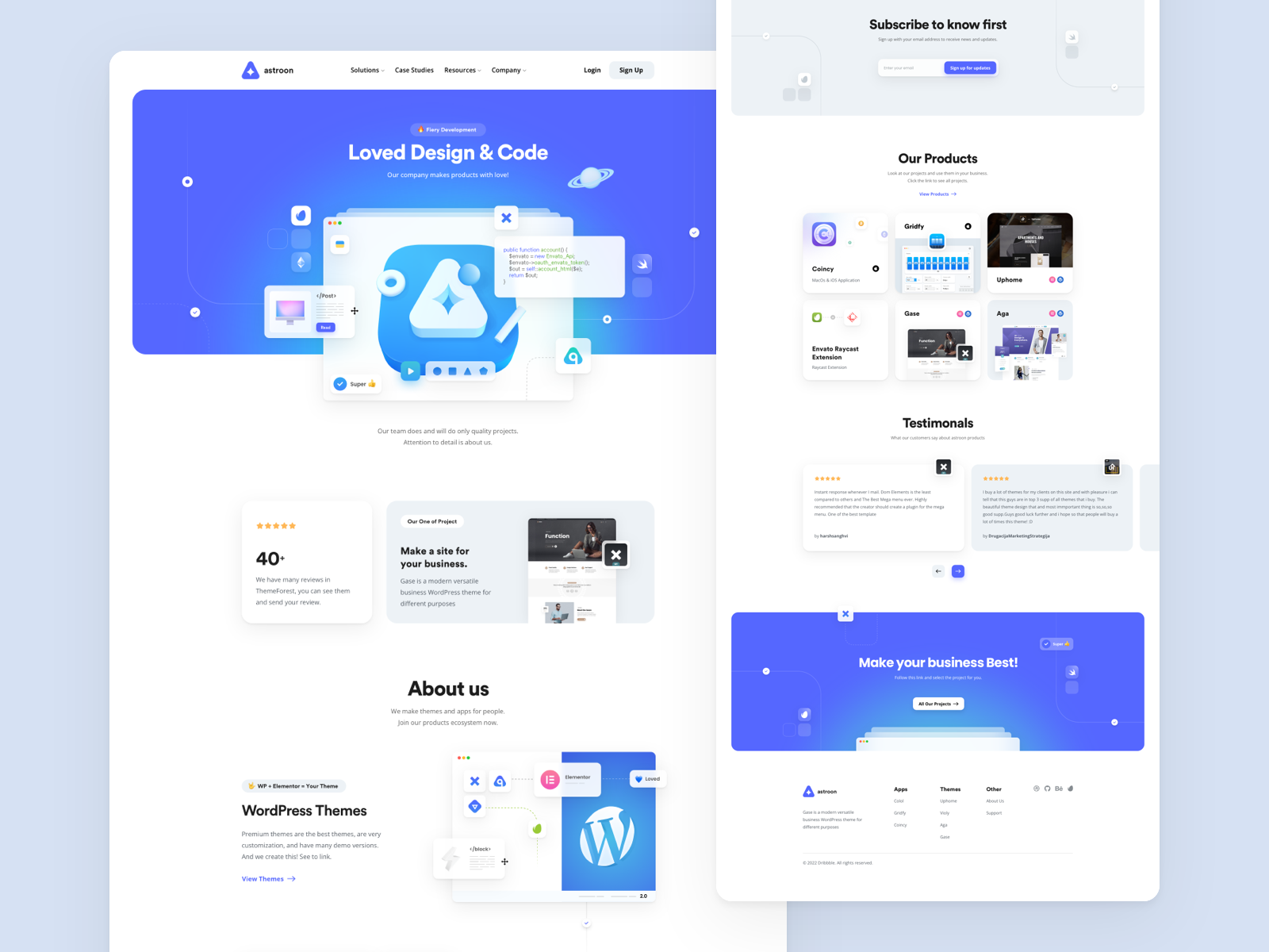 Astroon - website design branding design site studio ui ux web