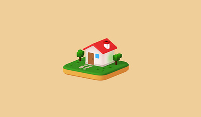 3D House 3d 3d modeling blendr creative design graphic design modeling spline