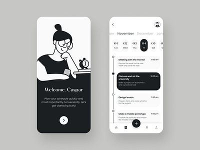 Schedule app branding dailyui design graphic design illustration ui ux vector