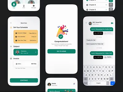 Class In · Online Learning App | Virtual Tutor Case Study app app design branding case study courses design e learning education education app learning learning platform logo minimal mobile online class online school school student study app teaching