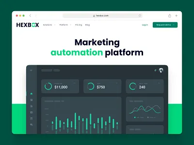 Hero block. Landing page button clean design figma green header hero landing page webdesign website