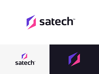 Satech Logo Design blockchain branding consult consulting crypto data intelligence ecommerce fintech logo geometric identity lettermark logo monogram pods software symbol tech technology typography ventures