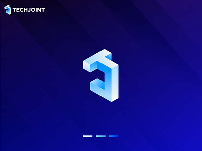 TJ Logo 3d 3dlogo branding creative crypto gradient icon logo logodesign modern nft t tech tj tjlogo tlogo