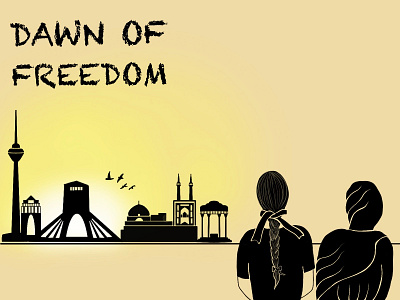 Dawn of Freedom art branding digital art digital painting graphic design illustration iran painting
