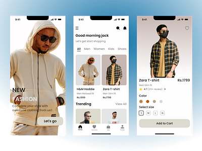 E-Commerce Mobile App clothes fashion figma iosappdesign minimal design popular shot typography ui ux