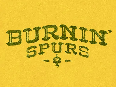 Burnin Spurs branding logo type typography