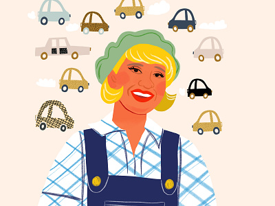 Day 15/30 USSR movie heroine 30 day challenge car character children book illustration design illustration illustrator pattern picture book portrait soviet union ussr vector woman