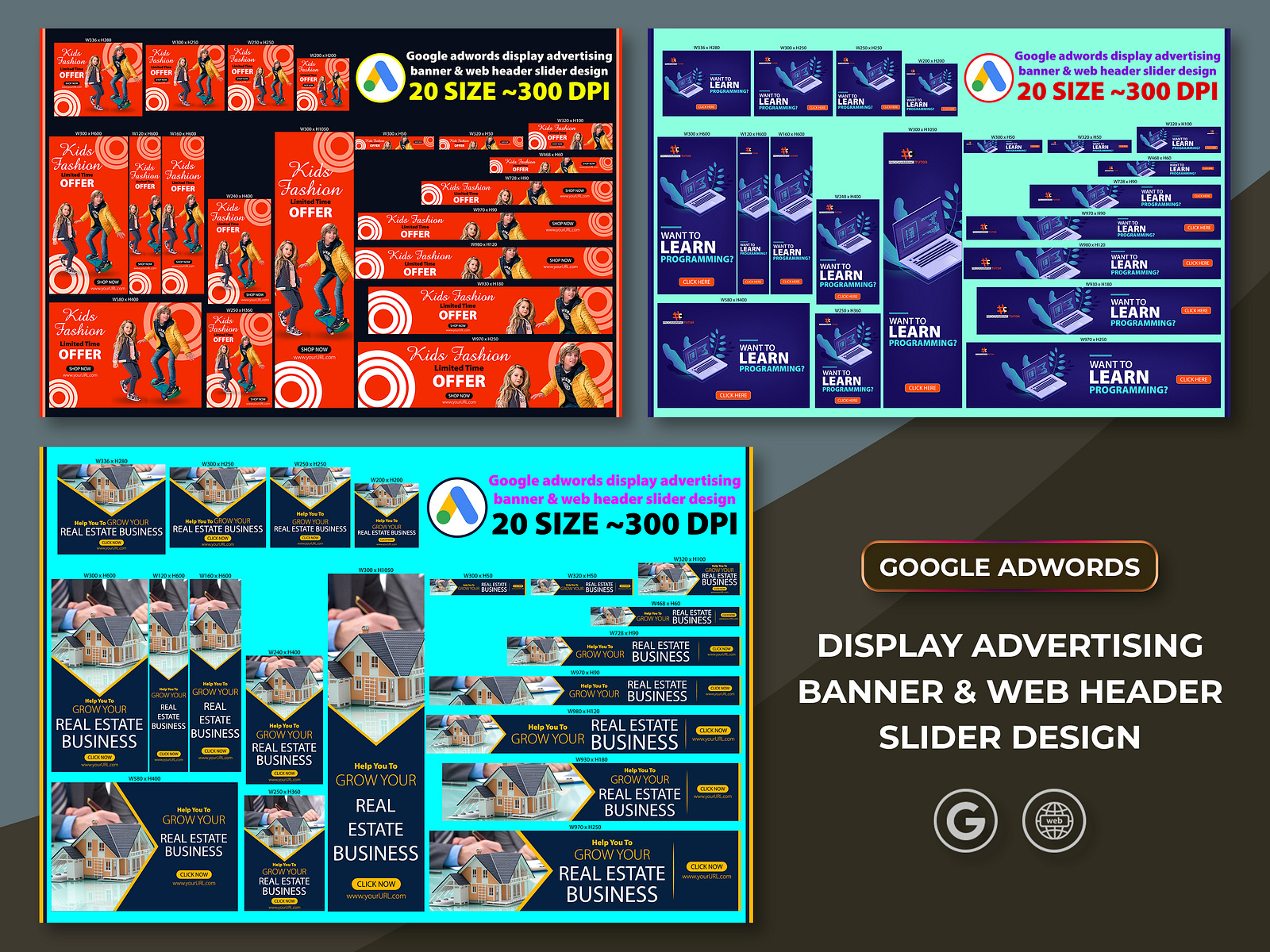 HTML5 Ads Display Ads site Ads Banner  Banner Design by
