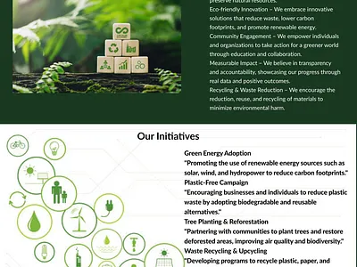 Eco friendly home page