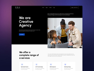 Ona Agency block clean creative full site editing gutenberg minimal modern ona theme wordpress