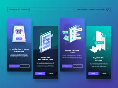 Finance Startup Application Onboarding UI/UX Design design finance flat graphic design illustration landing page logo mobile app ui ux