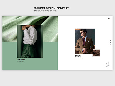 Fashion Branding Design Concept Minimal UI graphic design ui