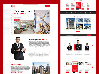 GFS Builder branding builder design landing page ui ui design web design