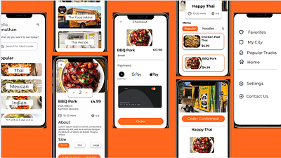 FTMe: A Mobile Food Ordering App For Food Trucks app ui ux