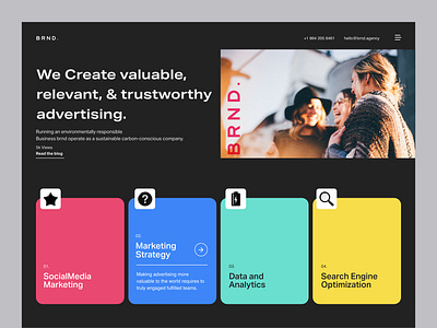 Brnd Website Design branding design interface product service startup ui ux web website