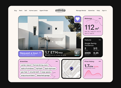 Real Estate Dashboard Design agency architecture building crypto dashboard home management marketplace minimal real estate realestate realtor rent agnecy residence ui website
