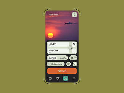 Flight Search app dailyui design mobile ui ux