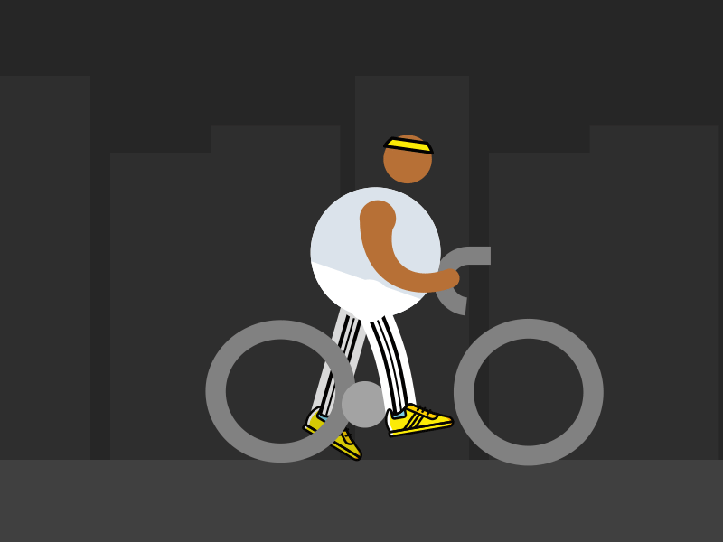 Bicycle rig - follow for more! animation bicycle bike buildings city design exercise fitness gym man motion graphics move training