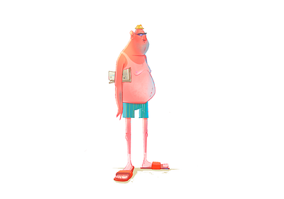 Burning man character colorful illustration man procreate