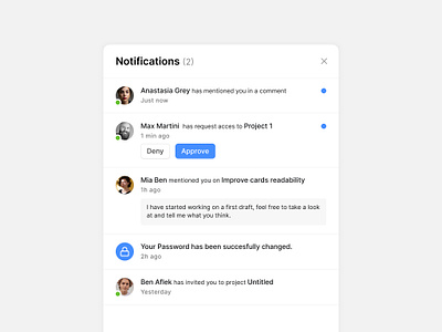 Notifications - Modal animation branding graphic design graymedia logo maryannivaas motion graphics notifications popup ui uiux webapp