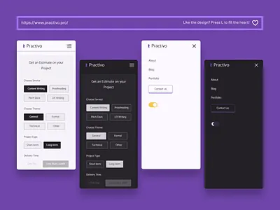 Practivo Responsive Website Mobile Version UI/UX Design branding figma flat illustration logo mobile mobile version responsive styleguide ui ui design ux ux design vector web web design website