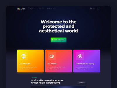 UI Screen Of The Landing Page blockchain coin concept crypto crypto design cryptocurrency design interface landingpage logo nft token ui ux web3