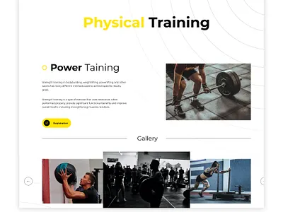 Gym Web Site branding design ui uiux ux