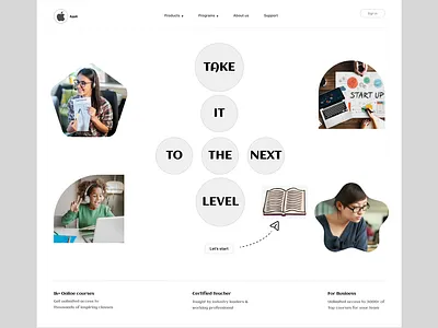 Online Courses Landing Page branding design figma graphic design landing page logo mob app mob kit ui ui trends uiux uiux design ux ux trends web page website web kit websites