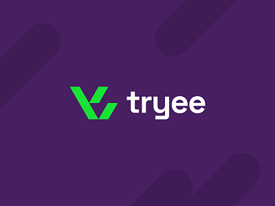 Simple geometric logo branch brand branding contrast custom design flat geometric graphic design green illustration logo minimal pop purple sharp simple tree triangle vector