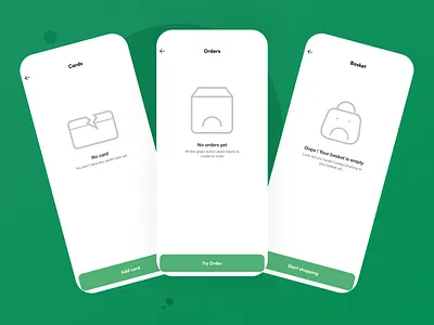 Empty states App screens app empty states illustration mobile app mobile ui ui ux