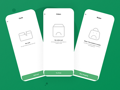 Empty states App screens app empty states illustration mobile app mobile ui ui ux