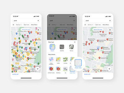 Google Maps Clean View google googlemaps map mobile search uidesign uxdesign view