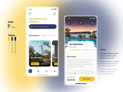 Hotel Reservations Mobile App u ui ux