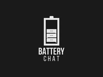 Battery Chat logo battery branding chat design illustrator logo logo designer minimalist talk typography vector wordmark