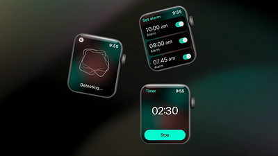 Fitness app for Apple Watch ⌚️ alarm animation apple apple watch iot mobile timer ui watch