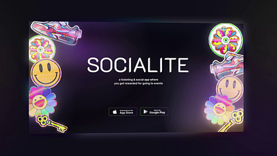 Event Ticketing & Social App animation app event game landing page nft social ticketing ui design web3