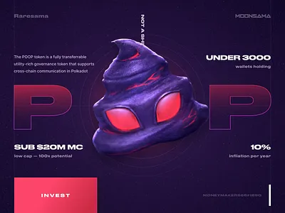 $POOP — crypto token (concept) binance bitcoin blockchain branding crypto cryptoconcept cryptodesigner forcrypto future metaverse mooneymaker moonsama nft poop token ui uidesign web3 webdesign