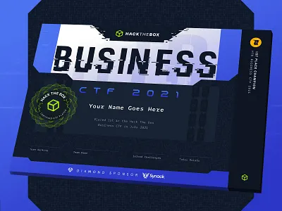 Business CTF 2021 | HTB | Certification branding business cert certification ctf cybersecurity daily ui design graphic design hacker hacking logo tech
